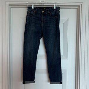 7 For All Mankind Dark Blue Ankle Jeans
